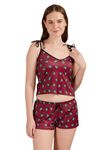 American Symbol Women's Plus Size Casual Sleepwear|Cami Top & Shorts |Lingerie Sleepwear|Nightsuit for Womens|Camisole Nightwear|Babydoll (Maroon-3XL)