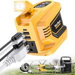 200W Power Inverter for Dewalt 20V Battery, VoLtTech Battery Inverter 20V to 110V-120V, Portable Power Station USB Charger Adapter Power Adapter with 2 USB Ports & 1 Type-C & 1 AC Outlet (No Battery)