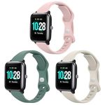 Lzwldan 3 Pack Slim Watch Bands Compatible with ID205L Smart Watch,Soft Sport 19mm Replacement Strap for Popglory,GRV,YAMAY,Willful,Veryfitpro ID205L/ID205/ID205U/ID205S/ID205G/SW020/SW021 Smart Watch