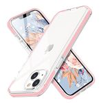 MATEPROX Clear Case Compatible with iPhone 14 Plus Cases Ultra Slim Crystal Transparent Protective Cover Anti-Yellow Shockproof Bumper Cases for iPhone 14 Plus 6.7'' 2022-Pink