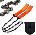 Survival Pocket Chainsaw 3X Faster Hand Saw Chain Best Compact Folding Hand Saw Tool for Your Survival Gear, Camping, Hunting, Tree Cutting or Emergency Kit. Replaces Your Pruning & Pole Saw (Orange)