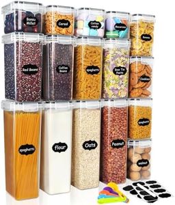 Anshine Airtight Food Storage Containers Set - 16pack Pantry Storage Containers Cereal Containers Organizers for Kitchen Food Storage, 100% Leak-Proof Lids BPA Free