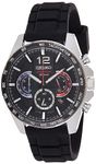 SEIKO SSB347 Watch for Men - Essentials - Quartz Chronograph, Tachymeter, Black - SSB347, Essentials