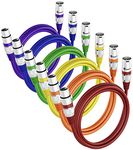 GearIT XLR to XLR Microphone Cable (6 Feet, 6 Pack) XLR Male to Female Mic Cable 3-Pin Balanced Shielded XLR Cable for Mic Mixer, Recording Studio, Podcast - Multi Colored, 6Ft, 6 Pack