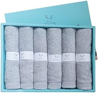 elves Bamboo Viscose Face Cloth - Soft Washcloths for Baby & Adult Sensitive Skin- Organic Wash Clothes 10'' x 10'' - Reusable Makeup Remover Face Towel - Set of 6 (Grey)