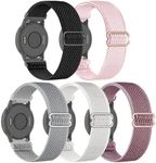 EverAct 5 Pack Stretchy Nylon Watch Bands Compatible with Garmin Venu 2S/Vivoactive 4S/Venu 3S/Vivomove 3S,18mm Straps for Garmin Forerunner 265S/255S/255S Music Women Men