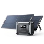 VDL Portable Power Station, 2400W/2048Wh Solar Generators with 2x200W Solar Panel Kits, LiFePO4 Battery Backup, Camping Power Pack Emergency Power Supply for Home, Off-gird, Outdoor, RV, Fast Charging