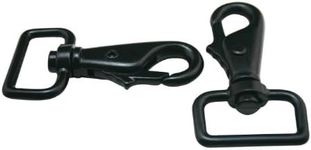 Amanaote Metal Black 1" Inside Width Lobster Clasps Buckle Hook(Pack of 6)