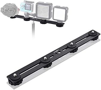 UTEBIT Dual Flash Bracket Staffa Doppio Staffa Flash a Slitta da 30 cm / 11,8 pollici Stativo Luci Supporto Fotocamera con a vite da 1/4 di pollice per Videocamera DSLR LED Flash e Microfono