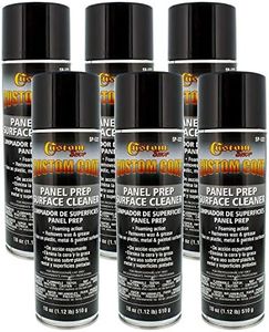 Custom Coat Panel Prep Surface Cleaner and Degreaser - Giant 18 Ounce Spray Cans - a Great Aerosol Grease and Wax Remover to Eliminate Contaminents Before Painting (Pack of 6)