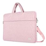 ZWOOS Laptop Bag 15.6 Inch Waterproof Laptop Sleeve Case With Shoulder Strap and Handle, Laptop Case Bag Compatible with Lenovo Acer Asus Dell Lenovo Hp Samsung Ultrabook (Pink)