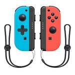 Controller Compatible with Switch Controller with Grip Hand,Switch Controllers Supports Wake-up Function (Red and Blue)