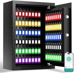 XDeer 172-Key Wifi Safe Wall Mount with Advanced Anti-Theft & LED Light, Key Cabinet with Combo & Key Lock for Hotels, Offices & Car Dealerships 1PCS