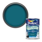 Dulux Simply Refresh Feature Wall Matt Emulsion Paint - Teal Tension - 1.25L, 5569246