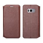 SumacLife SAMLEA812 Leather Design Case for Samsung Galaxy S8 Plus, Brown