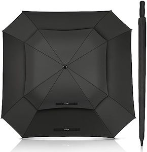 ZOMAKE Golf Umbrella 68/62/54/51 Inch Large Umbrellas Waterproof Windproof Double Canopy, Automatic Open Umbrellas (Black/Square)