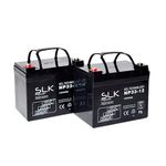 SLK Power Mobility Scooter Gel Battery Pair of 2 x 12v 33ah Reliable And long Lasting Replacement Batteries For Electric Scooters And Wheelchairs