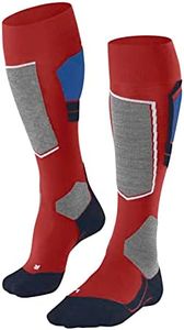 FALKE Men's SK4 Advanced Ski Socks, Knee High, Light Cushion, Winter Athletic Sock, Breathable Quick Dry, Merino Wool, Orange (Tangerine 8097), 6.5-8.5, 1 Pair