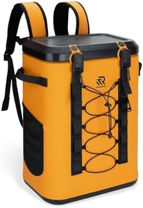 RIVONOVA Premium Zipperless Magnetic Cooler Backpack One-Hand Lid Orange