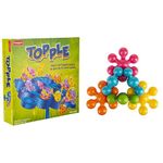 Funskool Games-Topple, Strategy Balancing and Skill Game, 6 & Above Star Links, Multicoloured Interlocking Learning Educational Blocks for Kids, 6 Months & Above