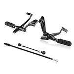 TCMT Forward Controls Foot Pegs Levers Linkages Motorcycle Footpegs Fit For Harley Sportster XL 1200 883 2014-2019 (Style A Black)