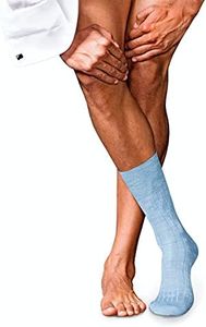 FALKE Men's No. 2 Cashmere Socks, Blue (Bleue Melange 6266), 8-9, 1 Pair