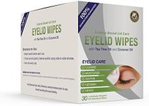 Premium Eyelid Wipes With Tea Tree and Coconut Oil - Cleansing Wipes for People Itchy Eyes - Box Of 30 Natural Eye Wipes