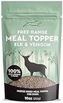 EBPP Free Range Dog Food Topper 10oz - Freeze Dried Raw Dog Food - Elk & Venison Dog Food Additives - Made in The USA