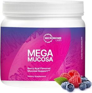 Microbiome Labs MegaMucosa - GI Lining Powder Supplement - Gut Lining & Immune Support with Immunoglobulins & Amino Acids - Berry Acai Flavor Powder for Adults, Children & Teens (5.5 oz)