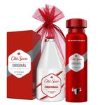 Original Aftershave Lotion 100ml for Men Old Spice Bundle With Original Deodorant Body Spray 150ml in Deluxio Gifts Gift Bag
