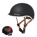 Exclusky Bike Helmet with USB Rechargeable Rear Light, Adult Cycle Helmet for Men Women, Adjustable Urban Commuter Helmet Bicycle Scooter Skateboard Helmet Size 56-61cm