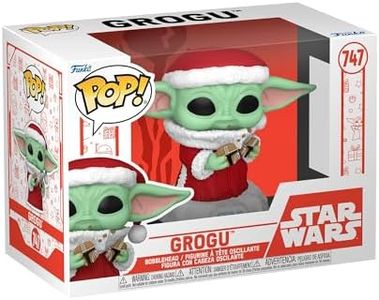 Funko Pop! Star Wars: Mando Holiday - Grogu (The Child, Baby Yoda) - The Mandalorian - Figura de Vinilo Coleccionable - Idea de Regalo- Mercancia Oficial - Juguetes para Niños y Adultos - TV Fans