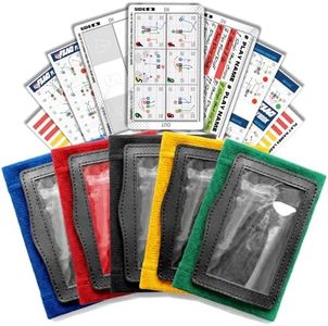 1NMORE 5v5, 7v7 Football Wristbands with Playbook System, Quarterback Wrist Coach for Youth, Flag Football Wrist Bands with Plays Stickers & PVC Cards (Multicolored, 5 on 5)