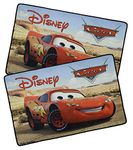 Kuber Industries Disney Cars 2 Pieces Anti-Slip Door Mat 23"x15" (Brown) - CTKTC046050