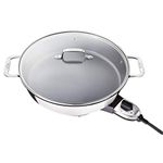 All-Clad Electrics Stainless Steel and Nonstick Surface Skillet 7 Quart 1800 Watts Temp Control, Cookware, Pots and Pans, Oven, Broil, Dishwasher Safe