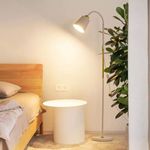 The Artment your artistic apartment NOD Modern Minimalism LED Light White Corner Floor Lamp with Remote for Home Decor, Living Room Or Offices (Height - 150CM)