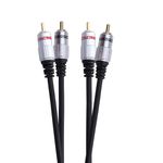 MX RCA Cable 2RCA Male to 2RCA Stereo Audio Cable Gold-Plated Compatible with Speaker AMP Turntable Receiver Home Theatre Subwoofer Double Shielded 3 M 1109