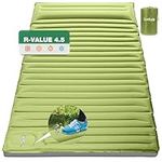 Luxtude Sleeping Pad for Camping, Inflatable Camp Mattress with Foot Pump, Air Mat for Adults - Backpacking/Car Traveling/Hiking-Double Green