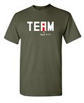 I Found The I in Team Graphic Novelty Sarcastic Funny T Shirt M Military