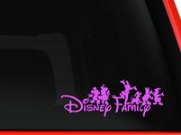 Disney family Mickey and friends car truck SUV mac book laptop tool box wall window decal sticker (6", pink)