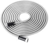 Stainless steel 50 Foot Garden Hose Metal Water Hose Super Tough and Flexible, and Lightweight with Premium Connectors Compact, Durable, Eco-Friendly, Flexible, Light Weight, Multi Purpose