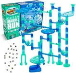 Marble Genius Marble Run Starter Set STEM Toy for Kids Ages 4-12 - 130 Complete Pieces (80 Translucent Marbulous Pieces and 50 Glass Marbles), Construction Building Block Toys, Theme (Ocean),