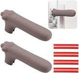 UFURMATE Door Handle Covers, 2Pcs Grayish Purple Silicone Door Handle Glove Covers Cat Claw Shape Door Knob Covers Anti-Static Safety Door Knob Protector with Clear Anti-Collision Adhesive Strip