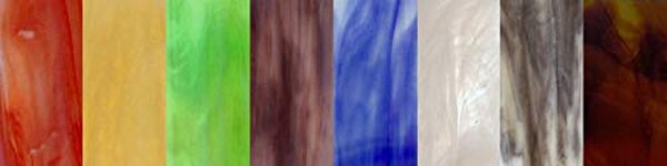 8"x4" Variety Pack Stained Glass Sheets (8 Pieces)