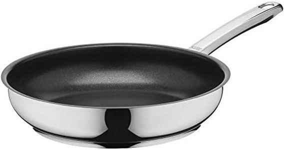 Silit Calabria Bratpfanne Induktion 24cm, Edelstahl beschichtet, Edelstahlgriff, backofenfest, für schonendes Braten