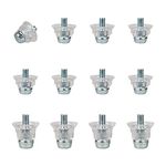 55 Sport Attack Metal-Tipped Replacement Football Studs - 12 Pack (13/16mm) - Clear