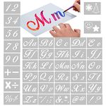 XUTONG Pack of 40Plastic Alphabet Letter Number Drawing Painting Stencils Scale Template Sets for Bullet Journal Stencil Planner/Scrapbook/DIY Painting Craft Projects