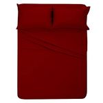 RV King Sheets 72 x 80 -Long Staple Soft 100% Egyptian Cotton Sheet Set - 400 Thread Count Sheets, 4 PCs Upto 15" Deep Pocket-RV King Sheets 72 x 80 Cotton-Sheets for RV King Mattress (Burgundy)