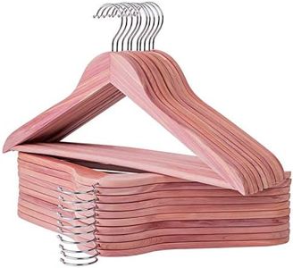 ELONG HOME Cedar Hangers 30 Pack, American Red Cedar Wood Suit Hangers with 360° Swivel Hook, Smooth Surface Slim Cedar Wood Coat Hangers, Great for Refresh Closet