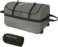 Rock Cloud Foldable Wheeled Duffel Bag with Wheels 85L Rolling Duffle Bag Packable 26 inch for Travel Sports Camping(Grey)